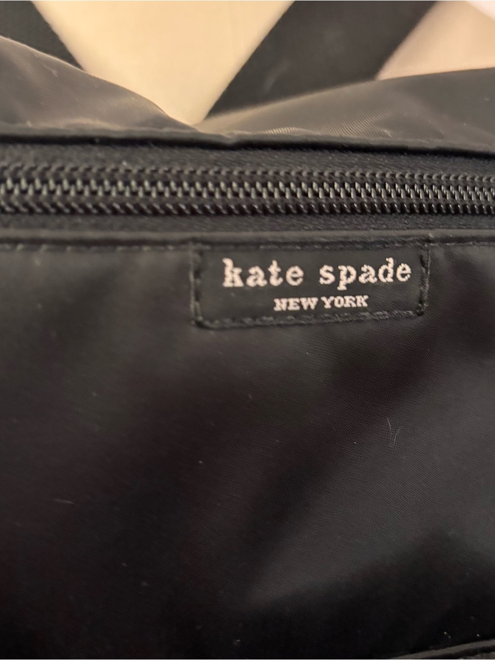 kate spade Vintage Black Nylon Backpack with Front Zip Pocket - Picture 3 of 6